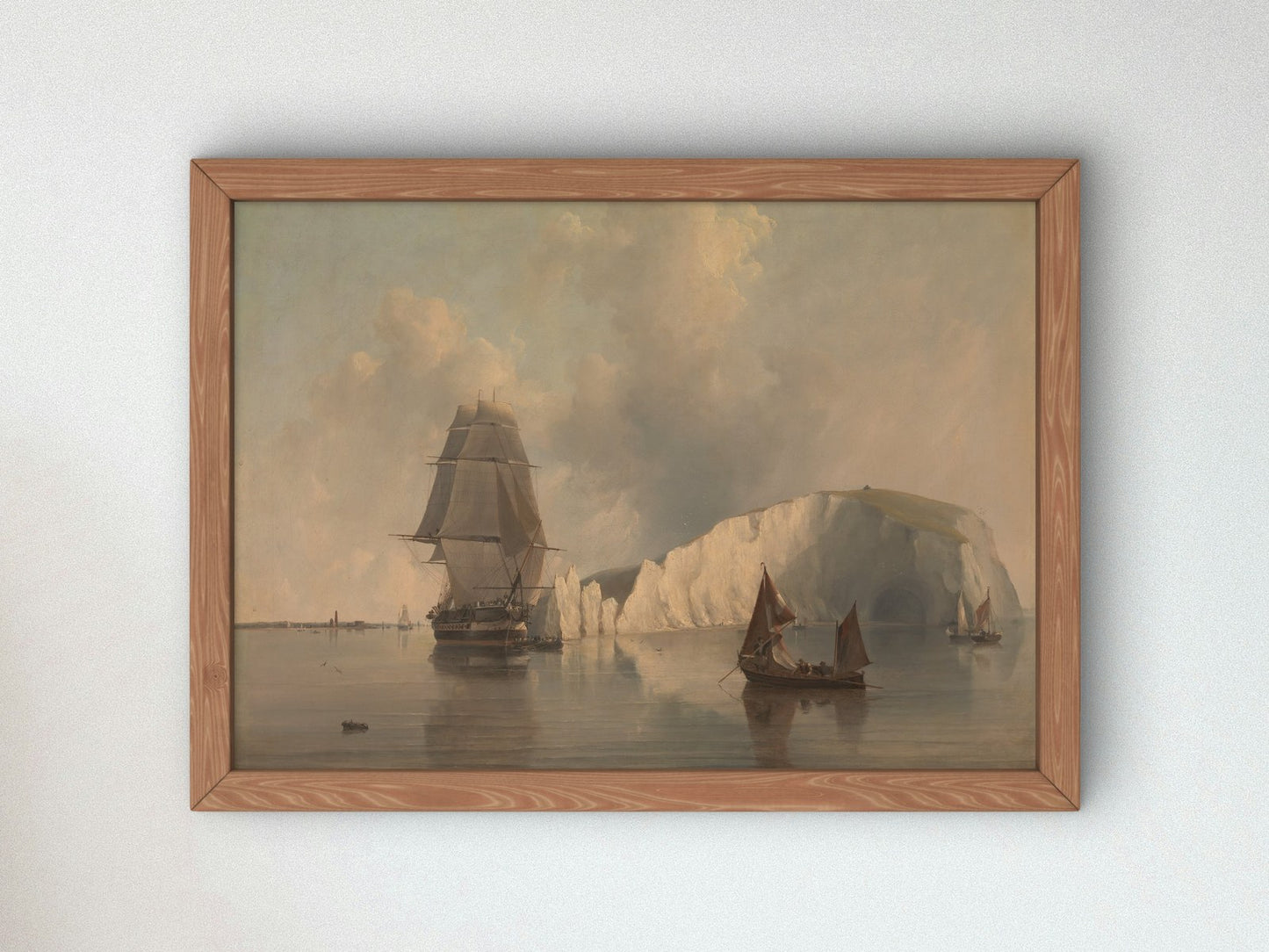 Off the Needles Isle of Wight by Edward William Cooke 1845, Wall Art Print, Fine Art Reproduction, Museum Quality Decor, Poster