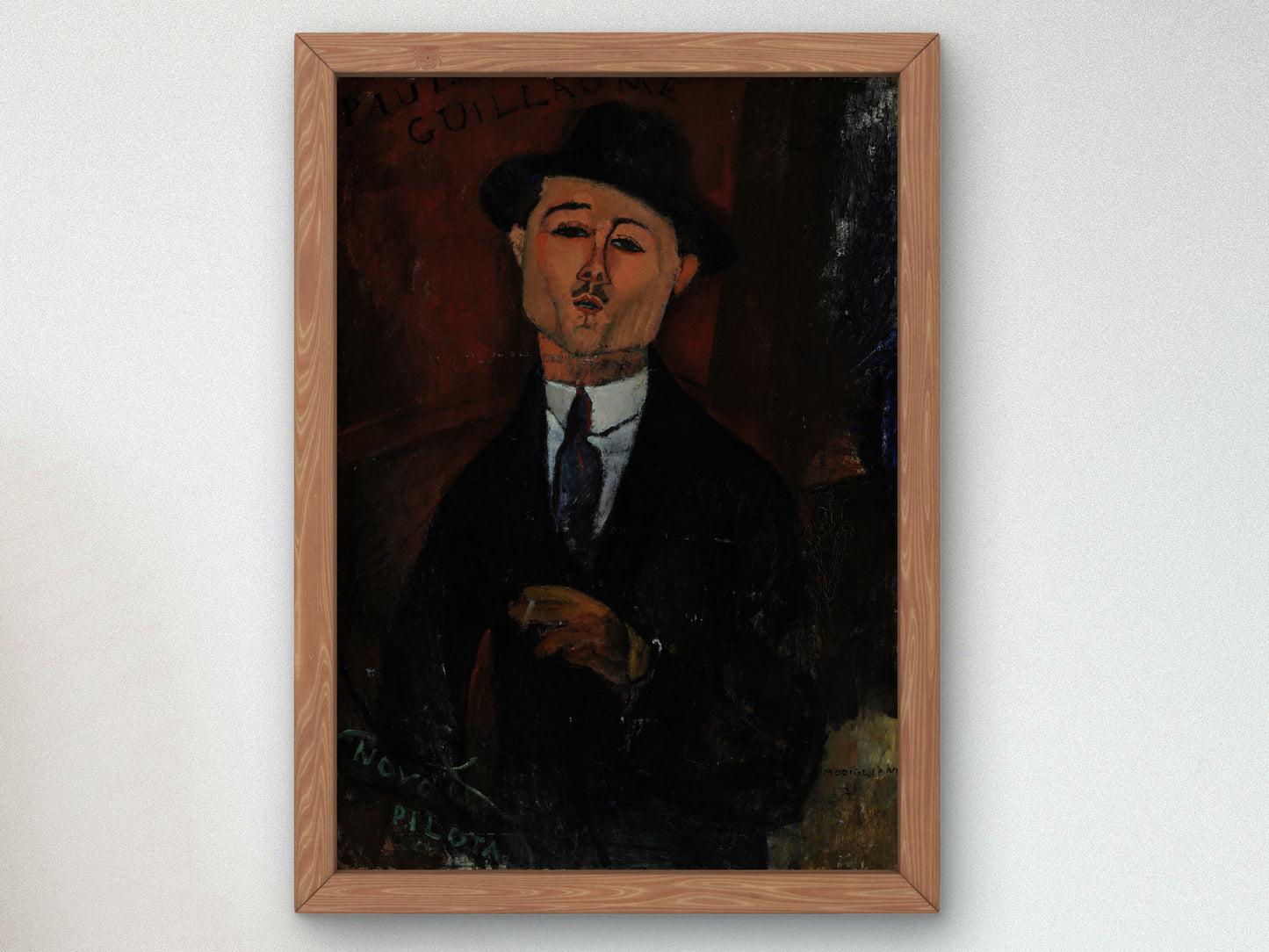 Novo Pilota by Amedeo Modigliani 1915, Wall Art Print, Fine Art Reproduction, Museum Quality Decor, Poster
