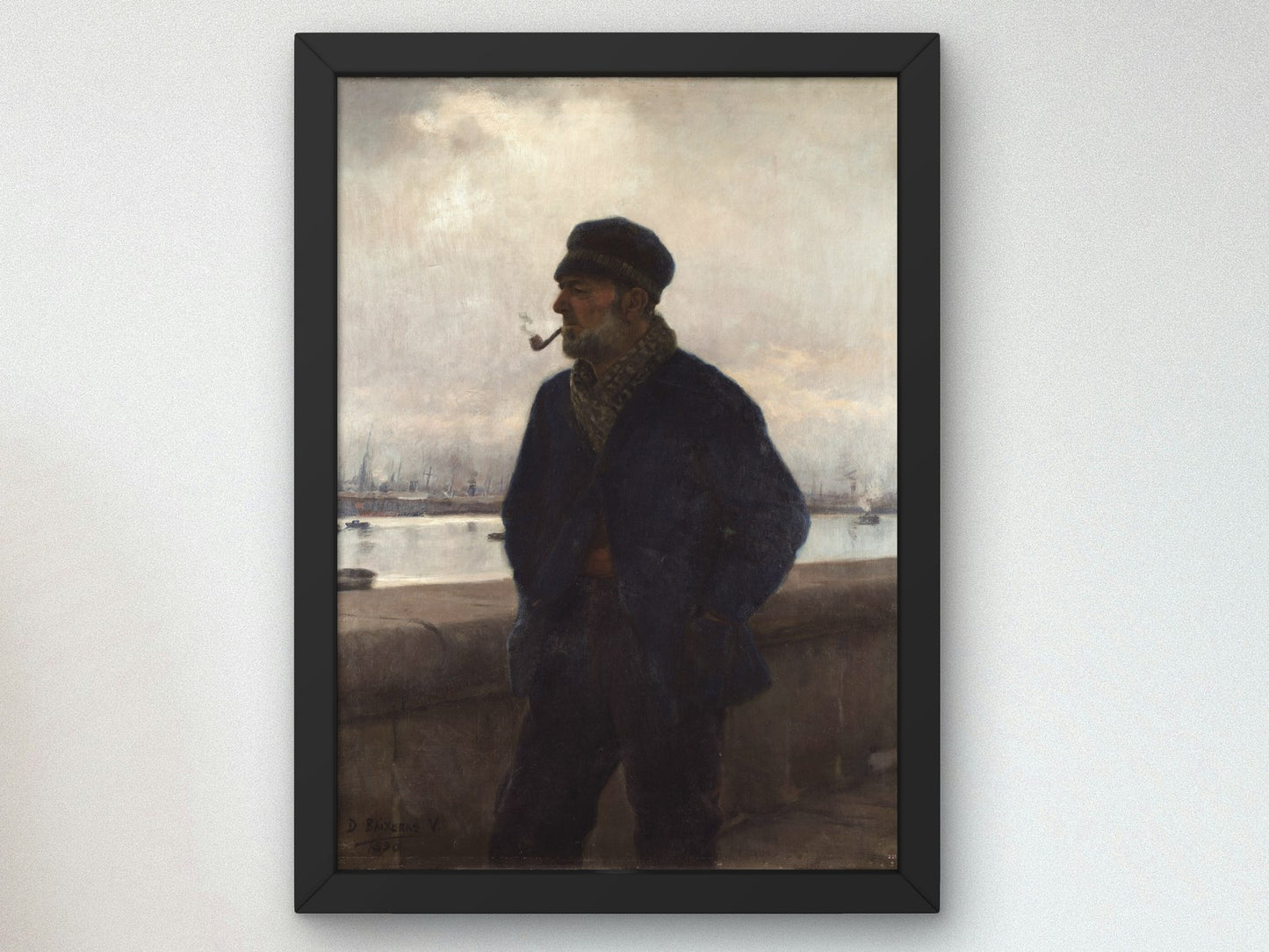 Portrait of a Barceloneta Cooper by Dionisio Baixeras Verdaguer 1890, Wall Art Print, Fine Art Reproduction, Museum Quality Decor, Poster