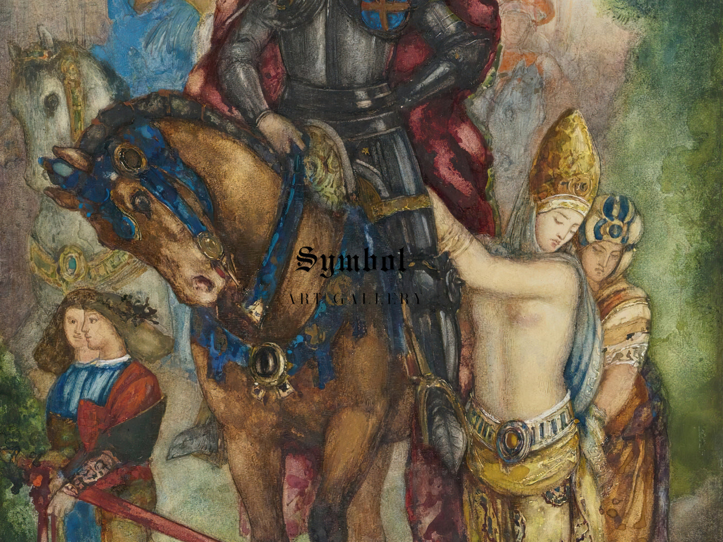 Soldier and Captives by Gustave Moreau, Wall Art Print, Fine Art Reproduction, Museum Quality Decor, Poster