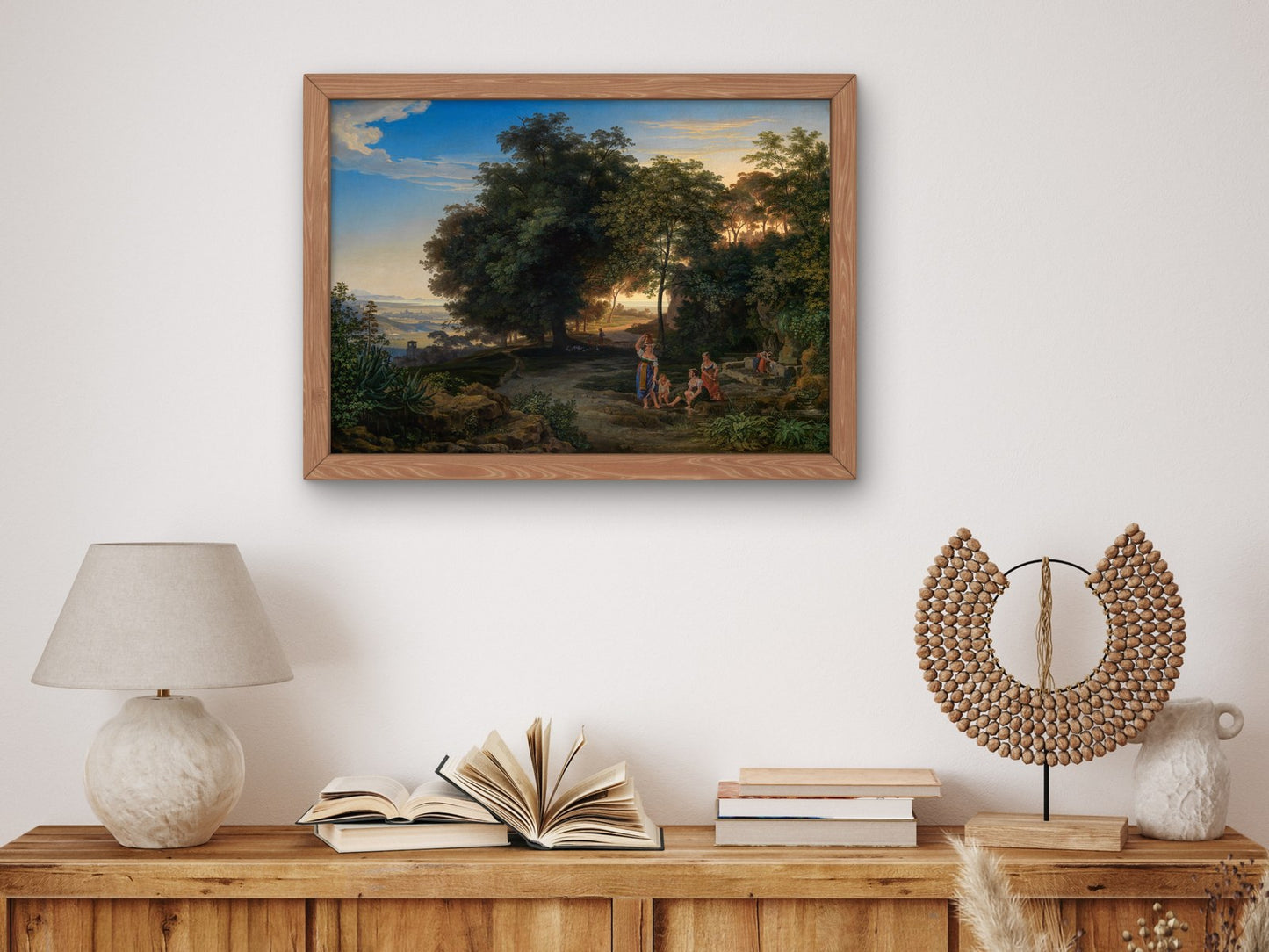 Landscape in the Latin Mountains by Ernst Fries 1825, Wall Art Print, Fine Art Reproduction, Museum Quality Decor, Poster