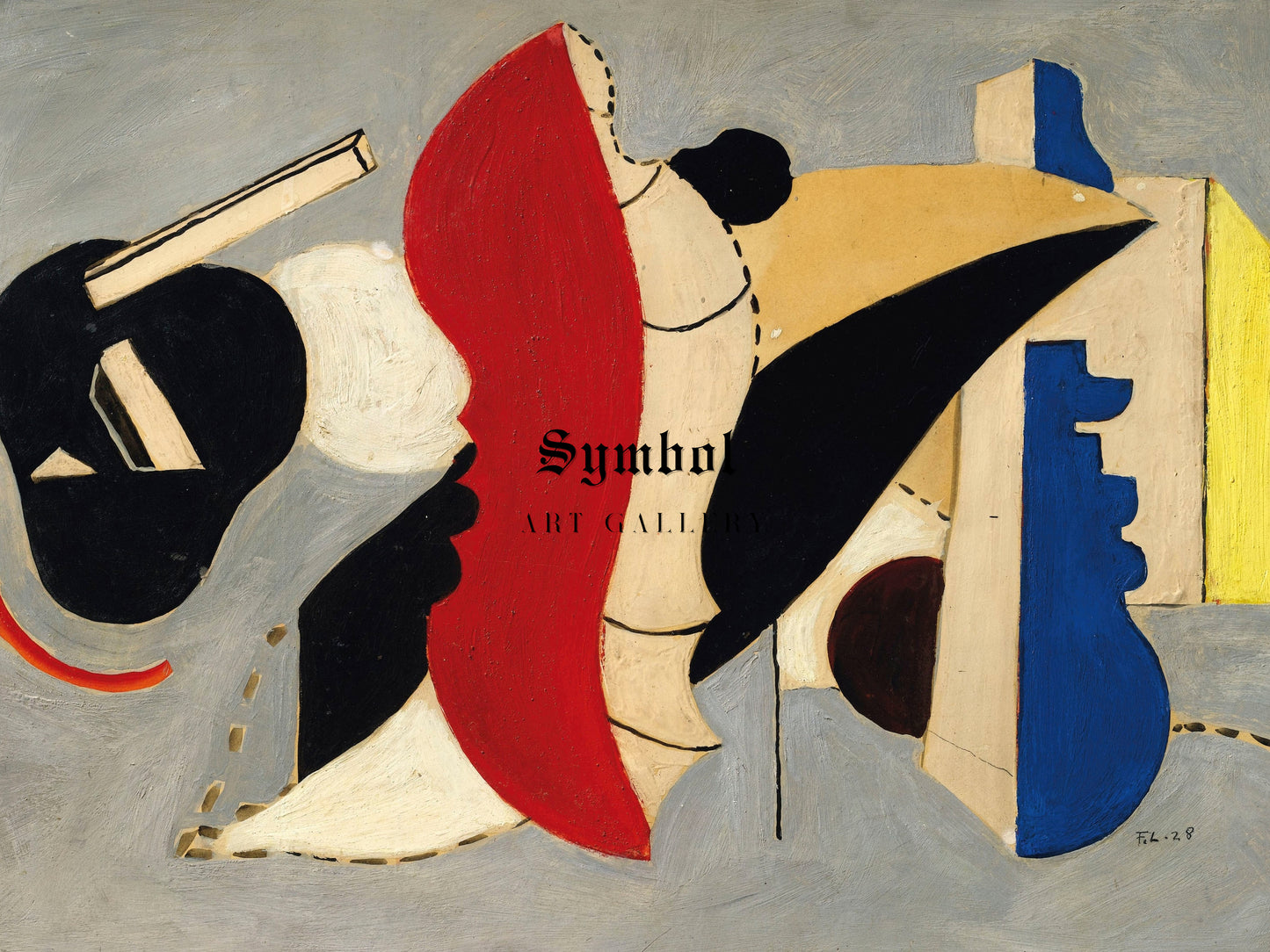 Red Seashell by Fernand Léger 1928, Wall Art Print, Fine Art Reproduction, Museum Quality Decor, Poster
