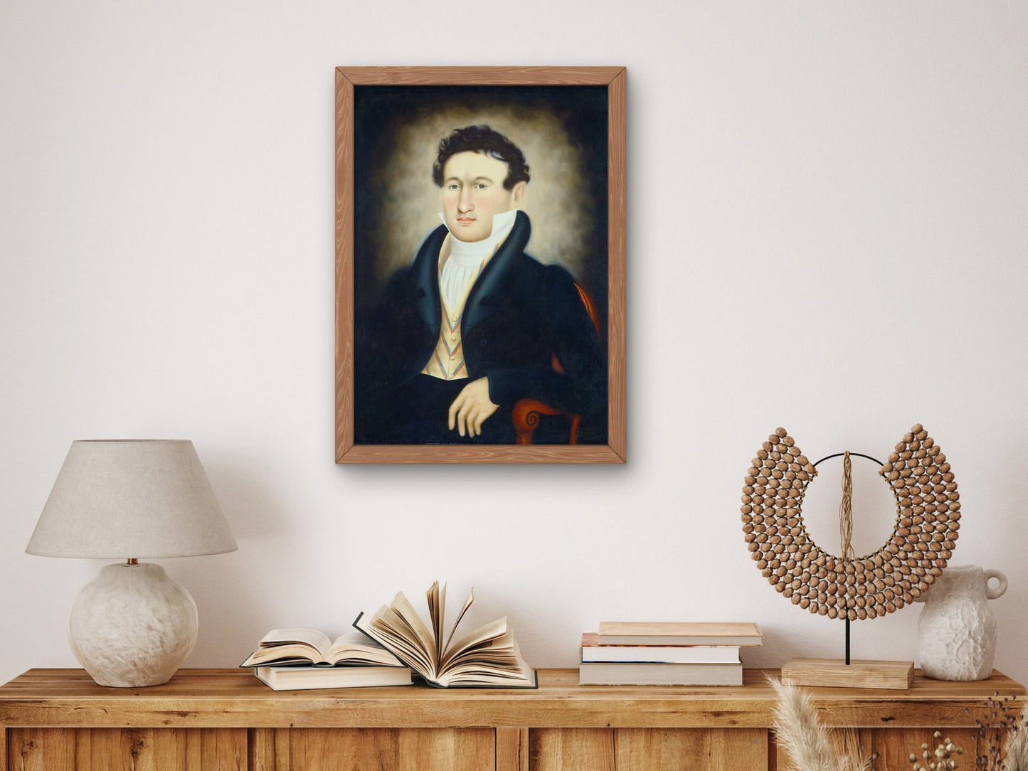 Portrait of a Young Man by Erastus Salisbury Field 1827, Wall Art Print, Fine Art Reproduction, Museum Quality Decor, Poster