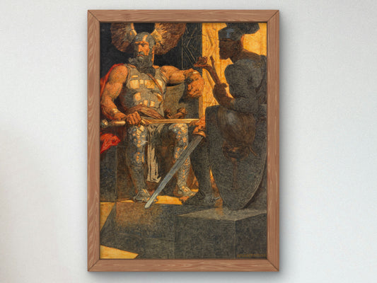 The Grim Hagen by Alexander Rothaug, Wall Art Print, Fine Art Reproduction, Museum Quality Decor, Poster