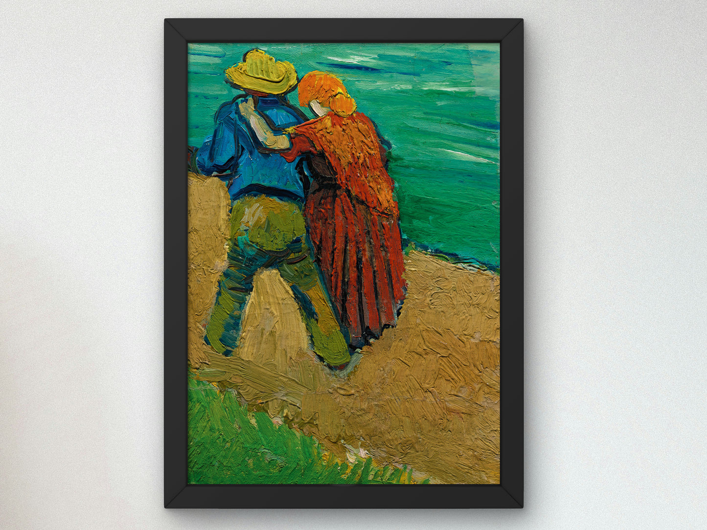 Eglogue en Provence Un Couple d'amoureux by Vincent van Gogh 1888, Wall Art Print, Fine Art Reproduction, Museum Quality Decor, Poster