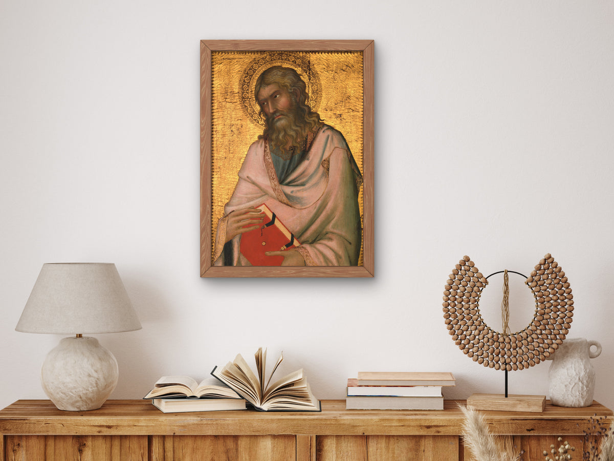 Saint Andrew by Simone Martini 1326, Wall Art Print, Fine Art Reproduction, Museum Quality Decor, Poster