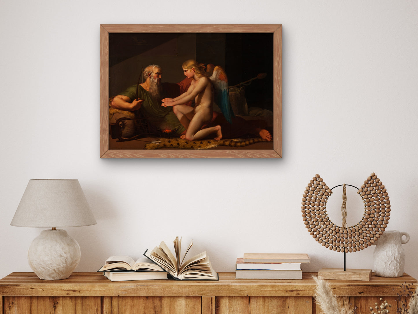 Cupid Received by Anacreon by C.F. Høyer 1806, Wall Art Print, Fine Art Reproduction, Museum Quality Decor, Poster