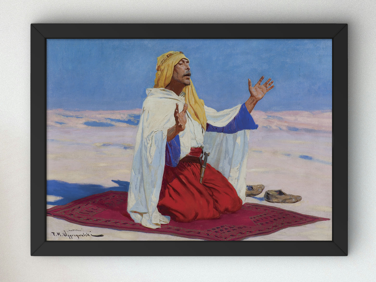 Prayer by Feliks Michał Wygrzywalski, Wall Art Print, Fine Art Reproduction, Museum Quality Decor, Poster