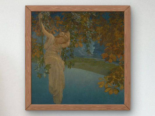 Reveries by Maxfield Parrish 1913, Wall Art Print, Fine Art Reproduction, Museum Quality Decor, Poster