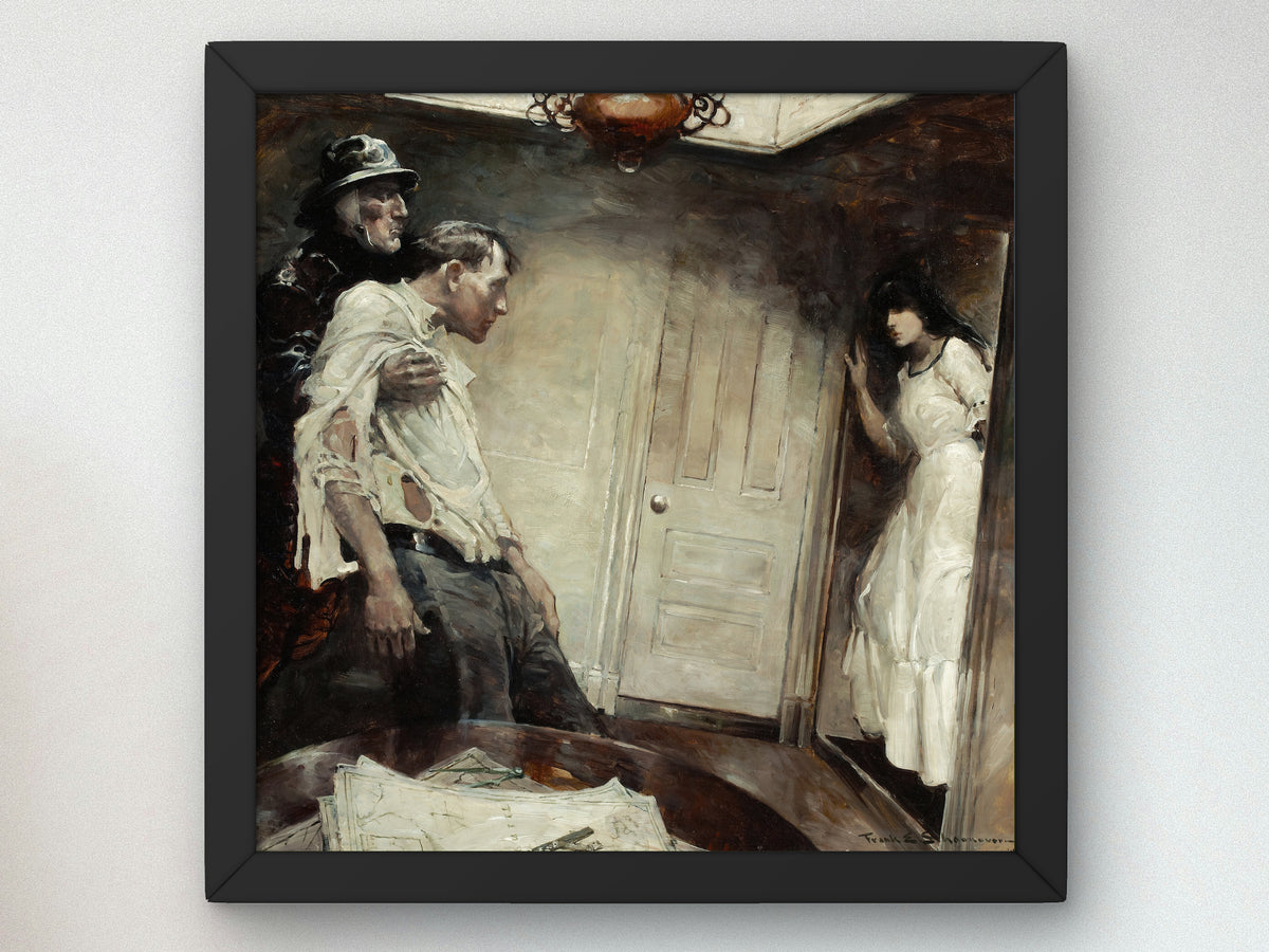 What Happened Here by Frank Earle Schoonover 1912, Wall Art Print, Fine Art Reproduction, Museum Quality Decor, Poster