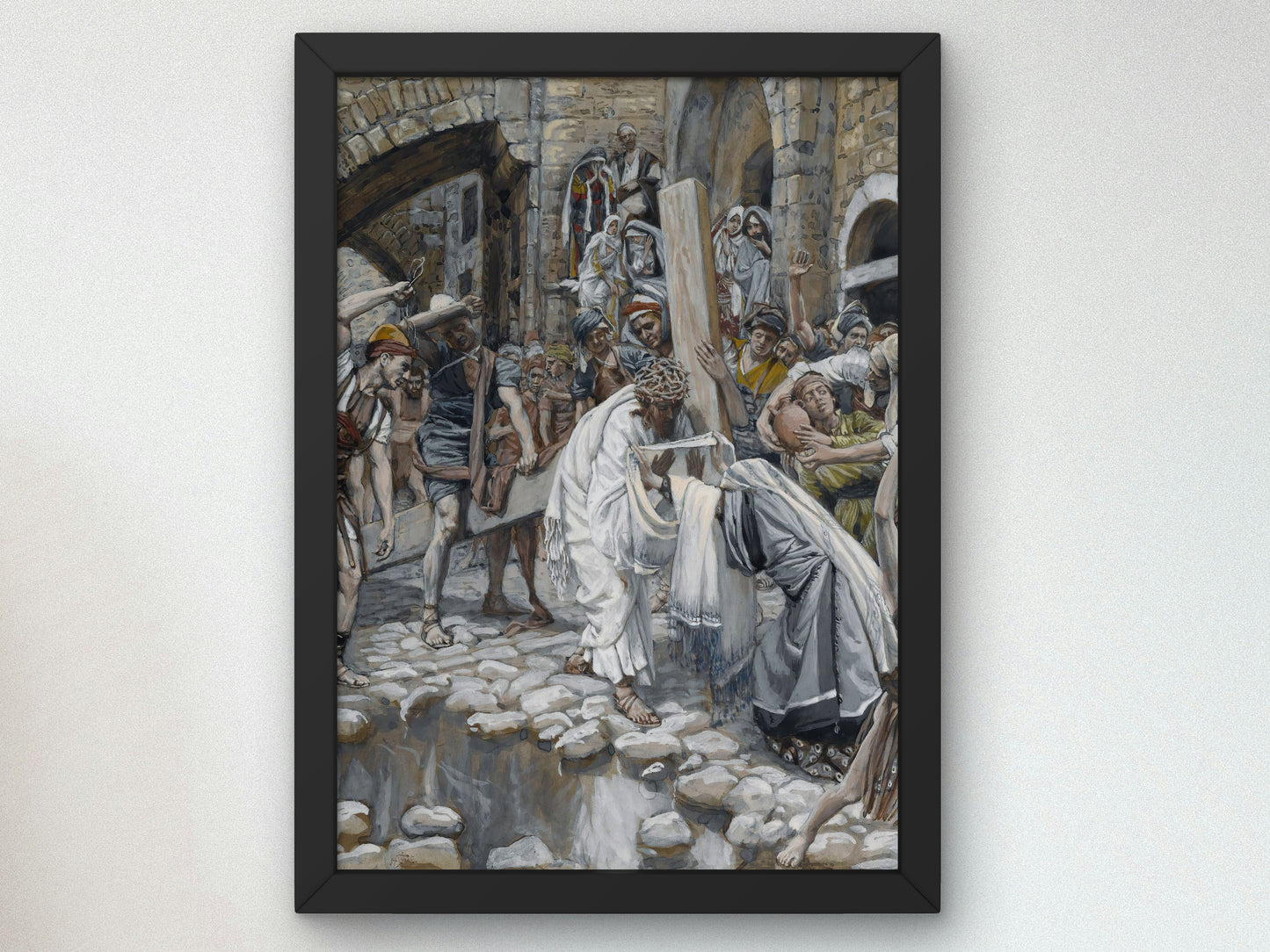 A Holy Woman Wipes the Face of Jesus by James Tissot 1886, Wall Art Print, Fine Art Reproduction, Museum Quality Decor, Poster