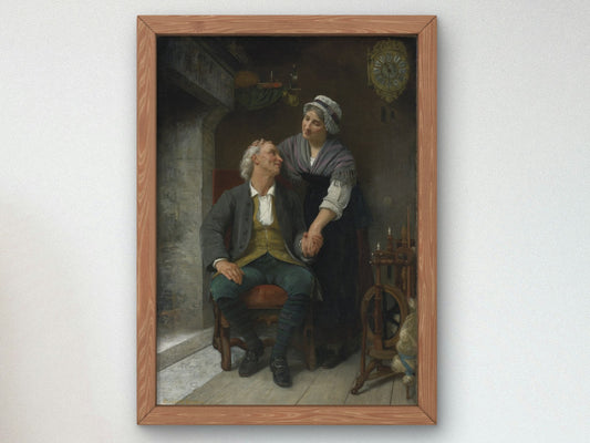 After the Engagement by Elizabeth Jane Gardner 1874, Wall Art Print, Fine Art Reproduction, Museum Quality Decor, Poster