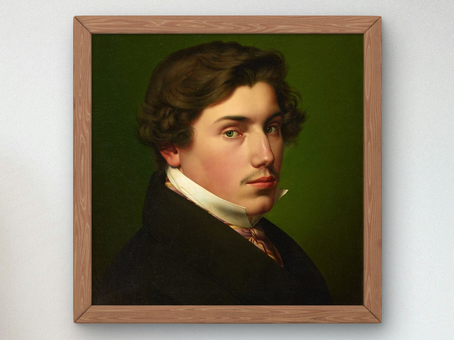 Self Portrait by Eduard Daege 1826, Wall Art Print, Fine Art Reproduction, Museum Quality Decor, Poster