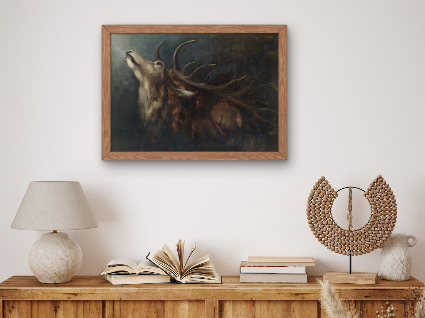 Dying Deer by Karl Wilhelm Diefenbach 1899, Wall Art Print, Fine Art Reproduction, Museum Quality Decor, Poster