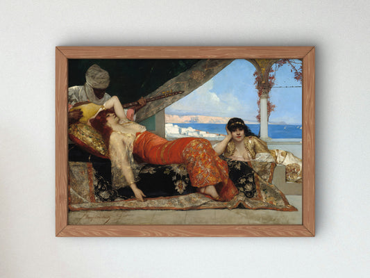 The Favorite of the Emir by Jean Joseph Benjamin Constant 1879, Wall Art Print, Fine Art Reproduction, Museum Quality Decor, Poster