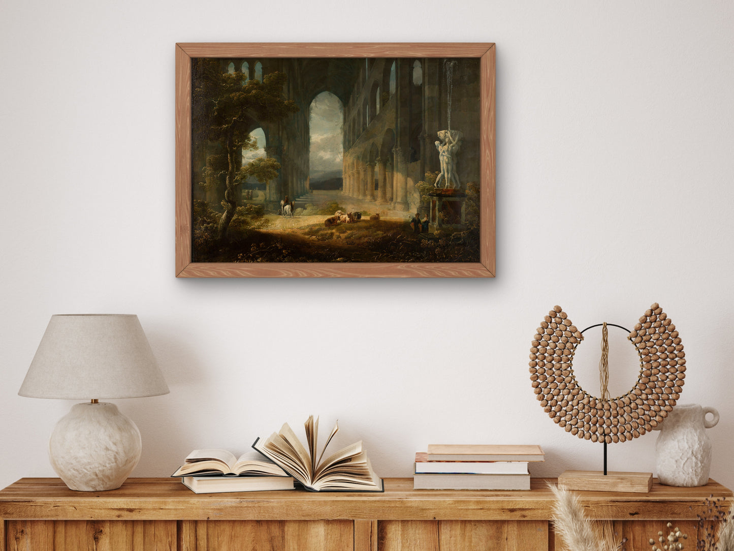 Fantastical Ruins with a Pastoral Scene by Jean François Depelchin 1800, Wall Art Print, Fine Art Reproduction, Museum Quality Decor, Poster