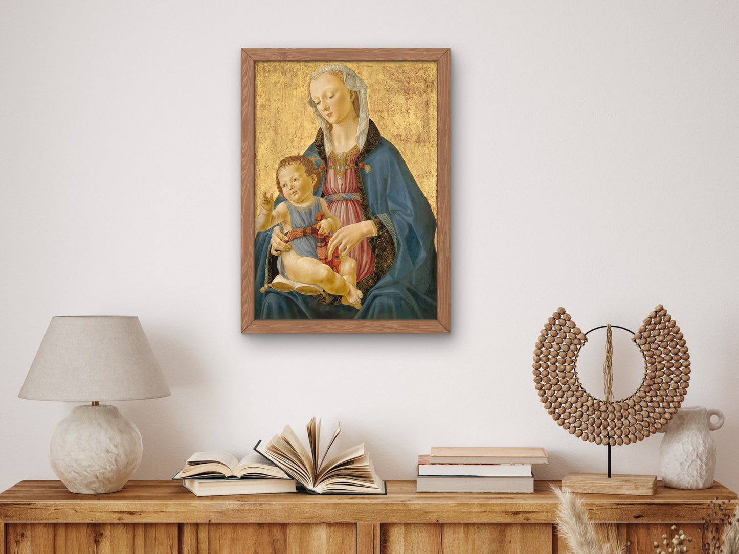 Madonna and Child by Domenico Ghirlandaio 1475, Wall Art Print, Fine Art Reproduction, Museum Quality Decor, Poster