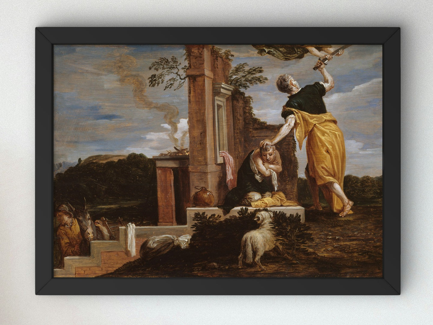 Abraham's Sacrifice of Isaac by David Teniers the Younger 1654, Wall Art Print, Fine Art Reproduction, Museum Quality Decor, Poster