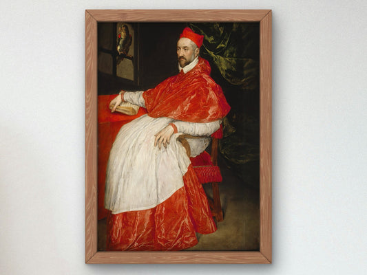 Portrait of Charles de Guise, Cardinal de Lorraine by El Greco 1572, Wall Art Print, Fine Art Reproduction, Museum Quality Decor, Poster
