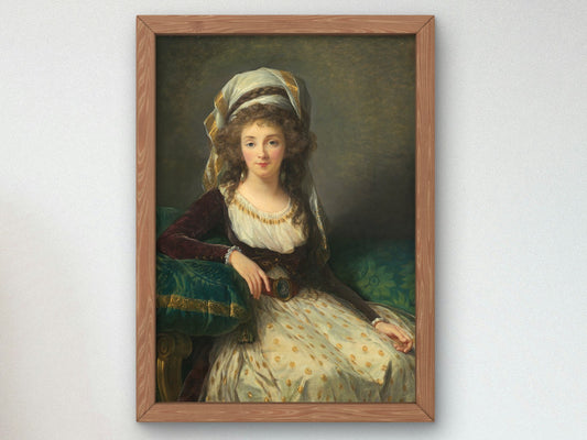 Portrait of Madame d'Aguesseau de Fresnes by Élisabeth Vigée Le Brun 1789, Wall Art Print, Fine Art Reproduction, Museum Quality Decor