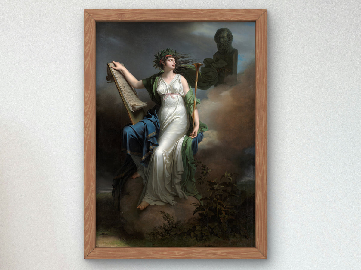 Calliope, Muse of Epic Poetry by Charles Meynier 1798, Wall Art Print, Fine Art Reproduction, Museum Quality Decor, Poster