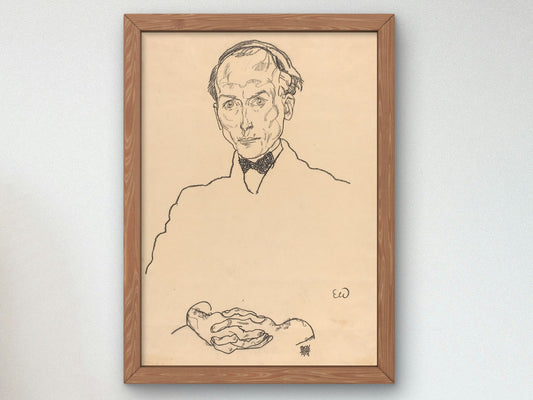 Dr Ernst Wagner by Egon Schiele 1918, Wall Art Print, Fine Art Reproduction, Museum Quality Decor, Poster