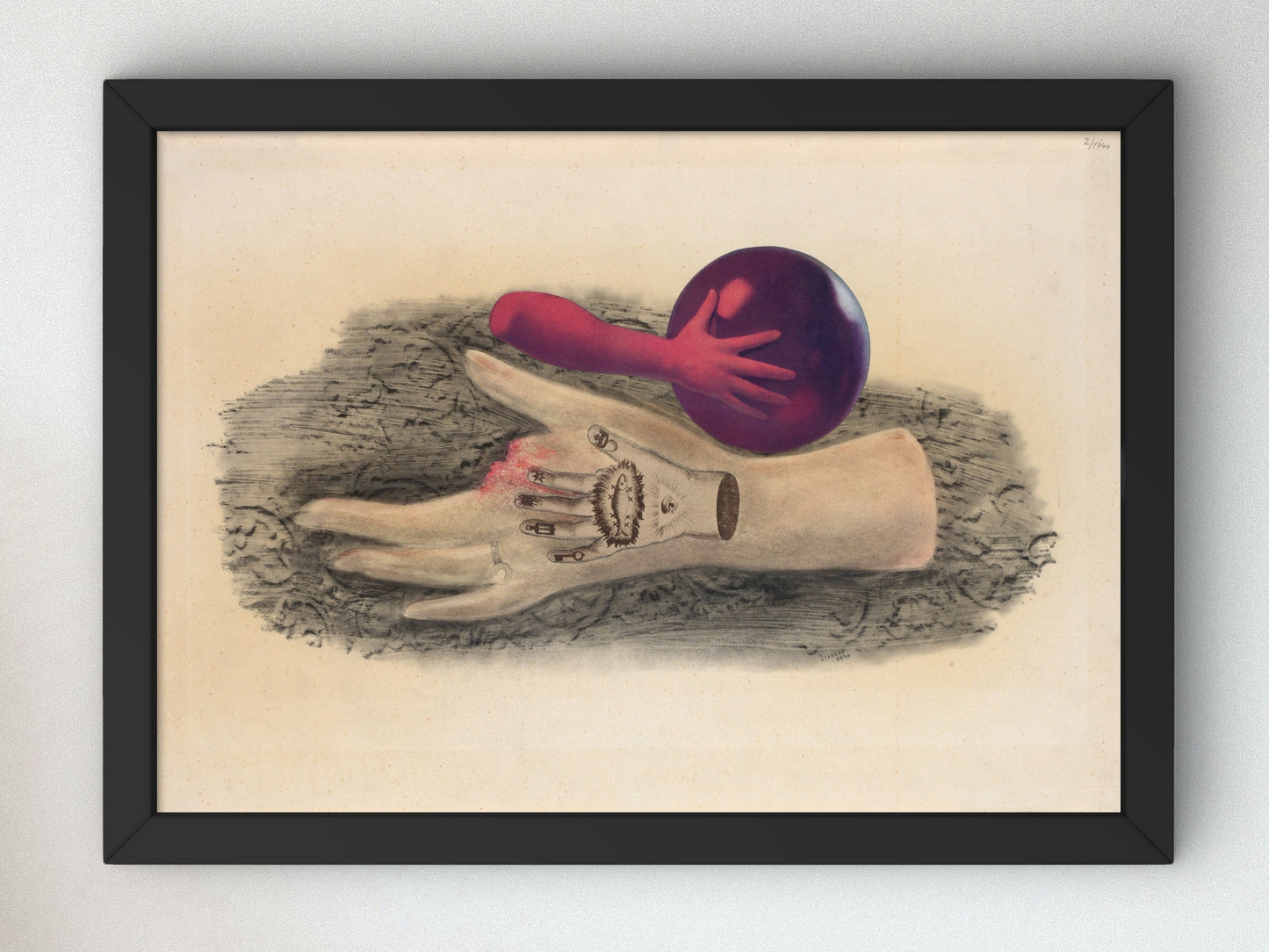 Hand by Jindřich Štyrský 1940, Wall Art Print, Fine Art Reproduction, Museum Quality Decor, Poster