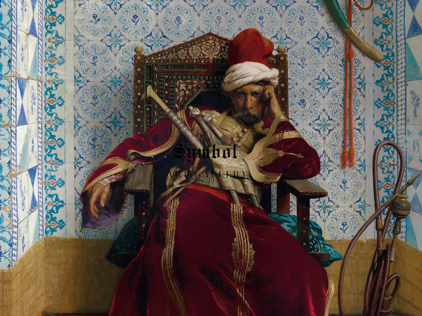 Markos Botsaris by Jean Leon Gérôme 1874, Wall Art Print, Fine Art Reproduction, Museum Quality Decor, Poster