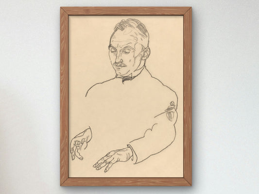 Dr. Koller by Egon Schiele 1918, Wall Art Print, Fine Art Reproduction, Museum Quality Decor, Poster