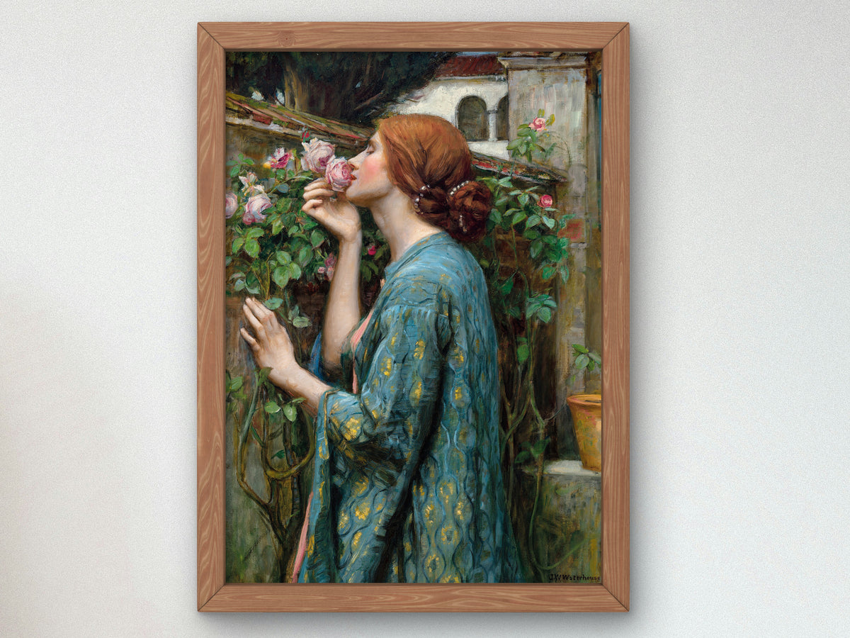 The Soul of the Rose by John William Waterhouse 1908, Wall Art Print, Fine Art Reproduction, Museum Quality Decor, Poster