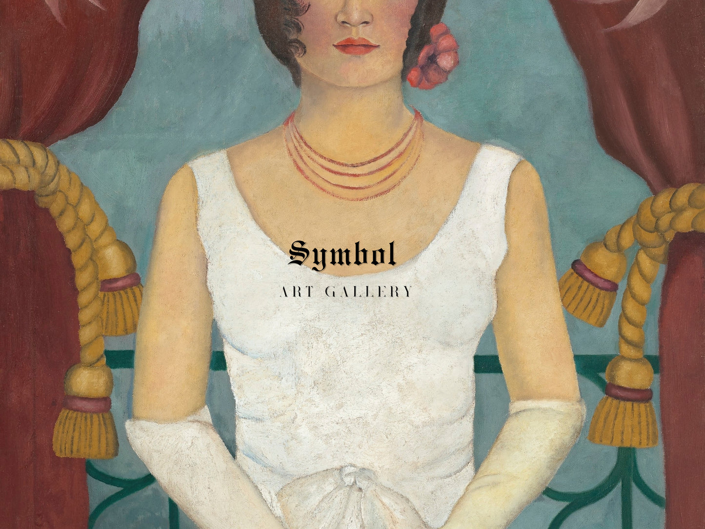 Portrait of a Lady in White by Frida Kahlo 1929, Wall Art Print, Fine Art Reproduction, Museum Quality Decor, Poster