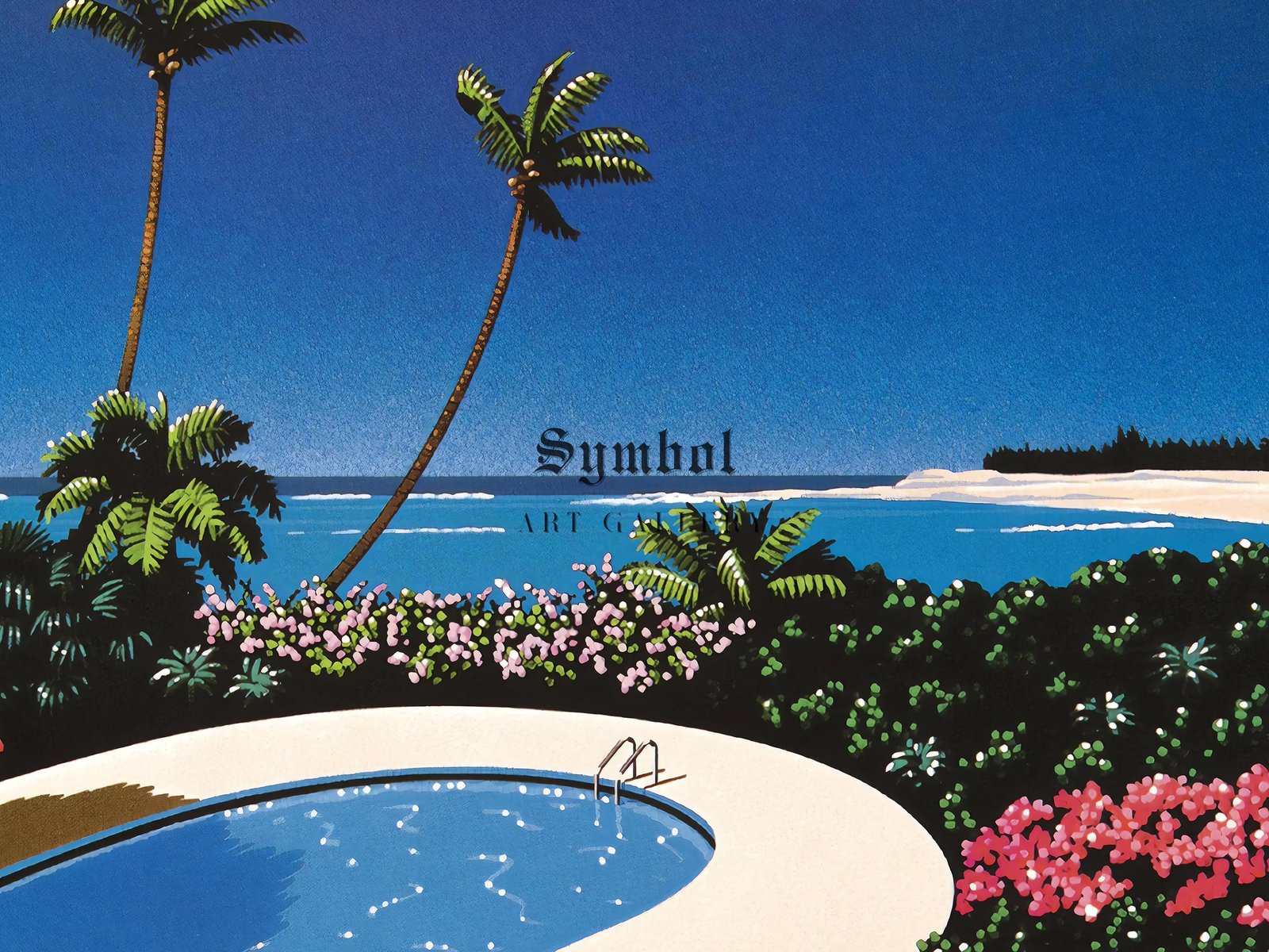 Fall of Sound by Hiroshi Nagai, Vaporwave Synthwave art, fine art print