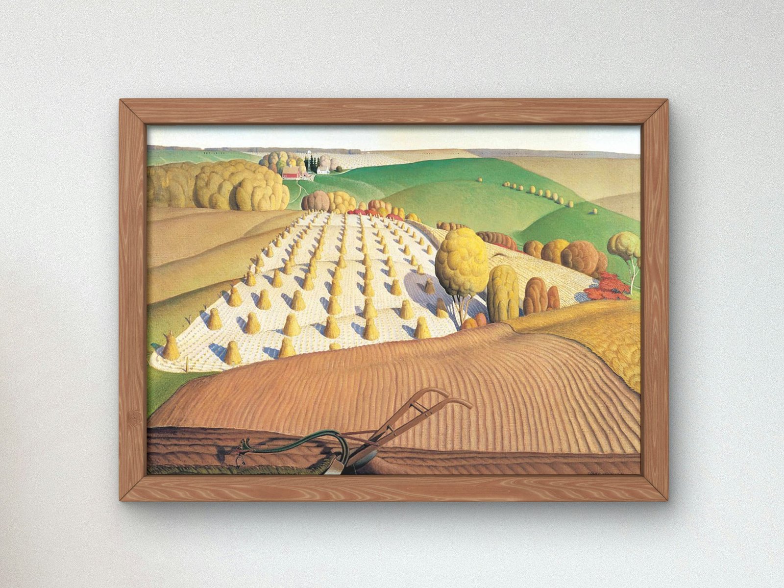 Fall Plowing by Grant Wood, 1931, Art Deco and American Modernism, fine art print