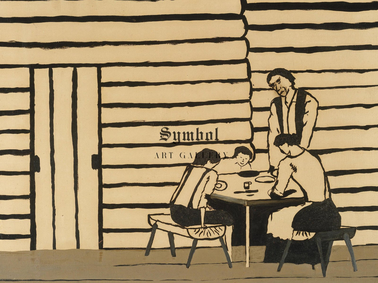Family Supper by Horace Pippin, 1946, Art Deco and American Modernism, fine art print