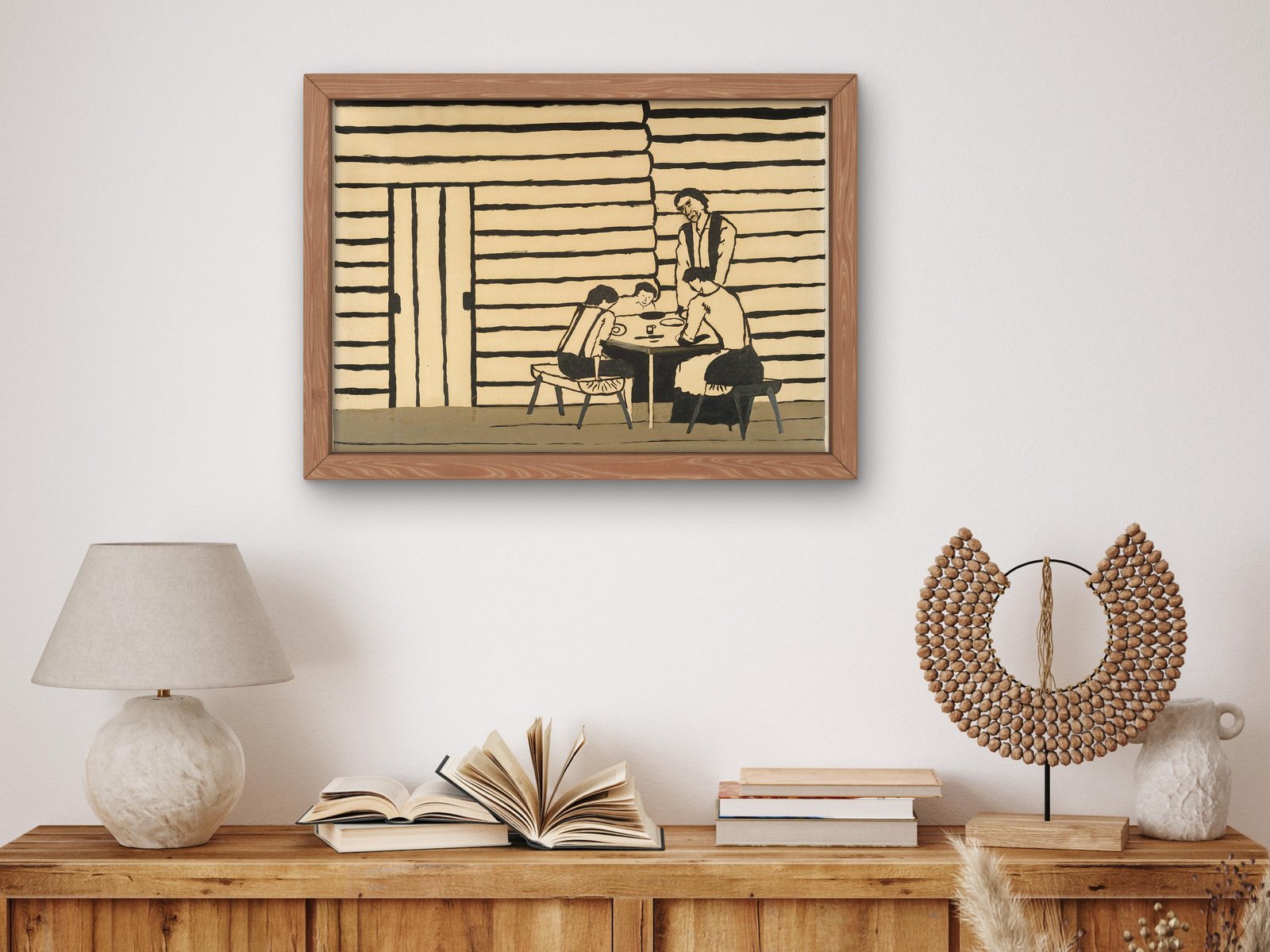 Family Supper by Horace Pippin, 1946, Art Deco and American Modernism, fine art print