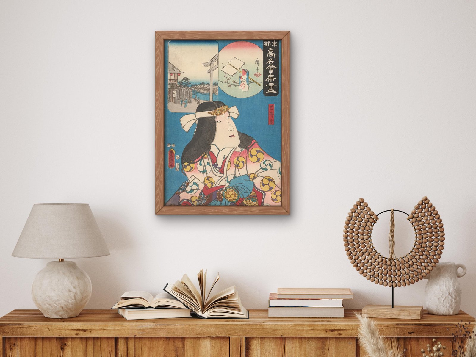 Famous Restaurants of the Eastern Metropolis Tomoe-ya by Utagawa Hiroshige, 1852, Japanese Woodblock Prints, fine art print