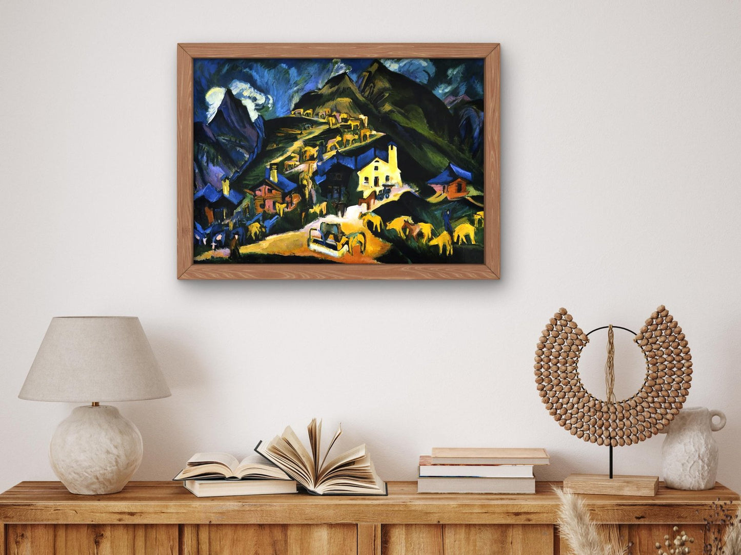 Farmers Driving Cattle to an Alpine Pasture by Ernst Ludwig Kirchner, 1918, Expressionism and Fauvism, fine art print