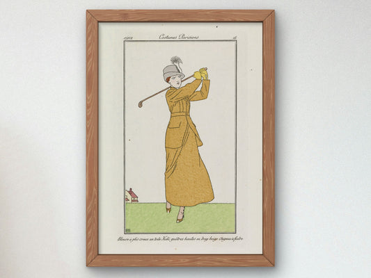 Golf Suit with Belted Jacket by Bernard Boutet de Monvel 1912, Wall Art Print, Fine Art Reproduction, Museum Quality Decor, Poster