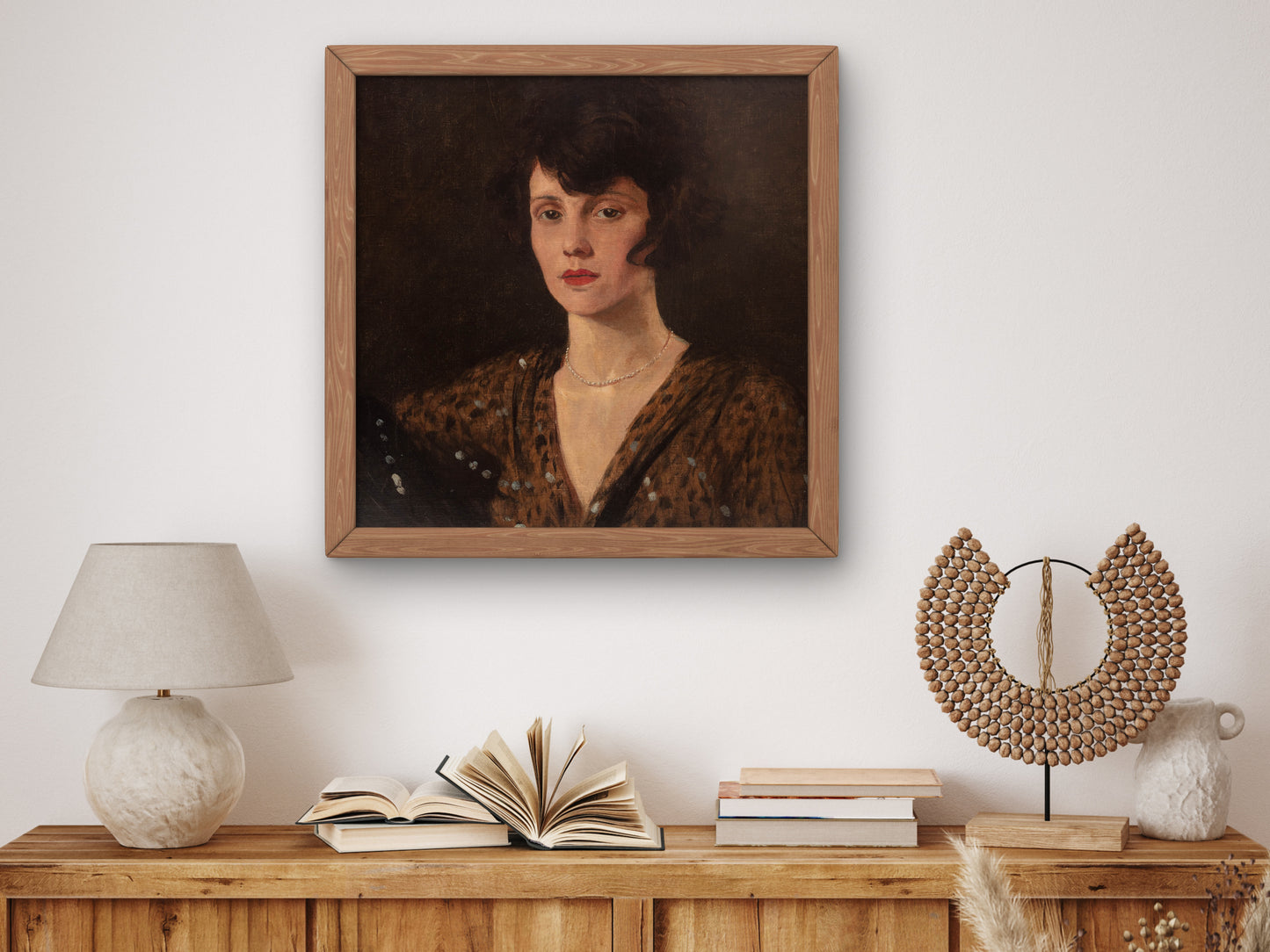 Portrait of a Woman by Feliks Michał Wygrzywalski 1927, Wall Art Print, Fine Art Reproduction, Museum Quality Decor, Poster