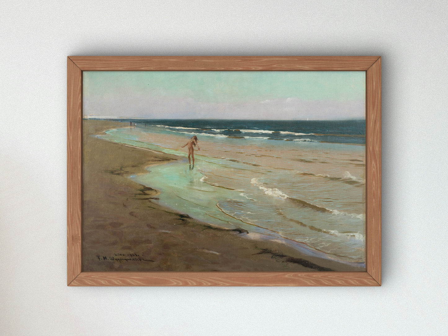Bather at the Lido by Feliks Michał Wygrzywalski 1923, Wall Art Print, Fine Art Reproduction, Museum Quality Decor, Poster