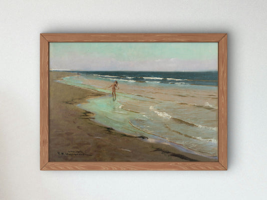 Bather at the Lido by Feliks Michał Wygrzywalski 1923, Wall Art Print, Fine Art Reproduction, Museum Quality Decor, Poster