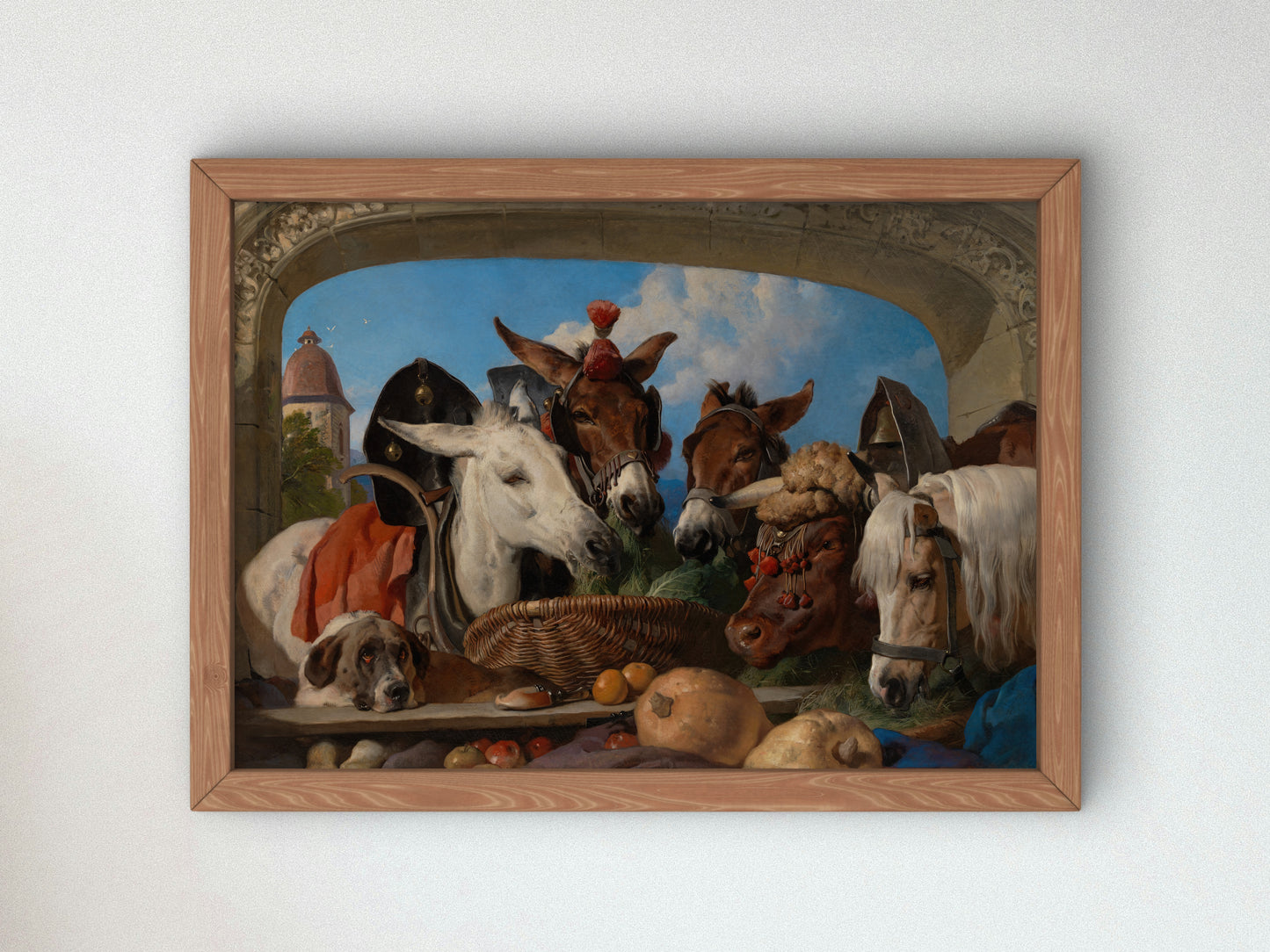 A Group of Animals Geneva by Edwin Henry Landseer 1851, Wall Art Print, Fine Art Reproduction, Museum Quality Decor, Poster