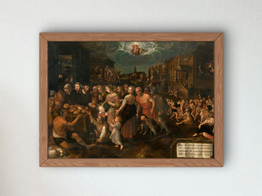 The Seven Acts of Mercy by Frans Francken the Younger 1608, Wall Art Print, Fine Art Reproduction, Museum Quality Decor, Poster