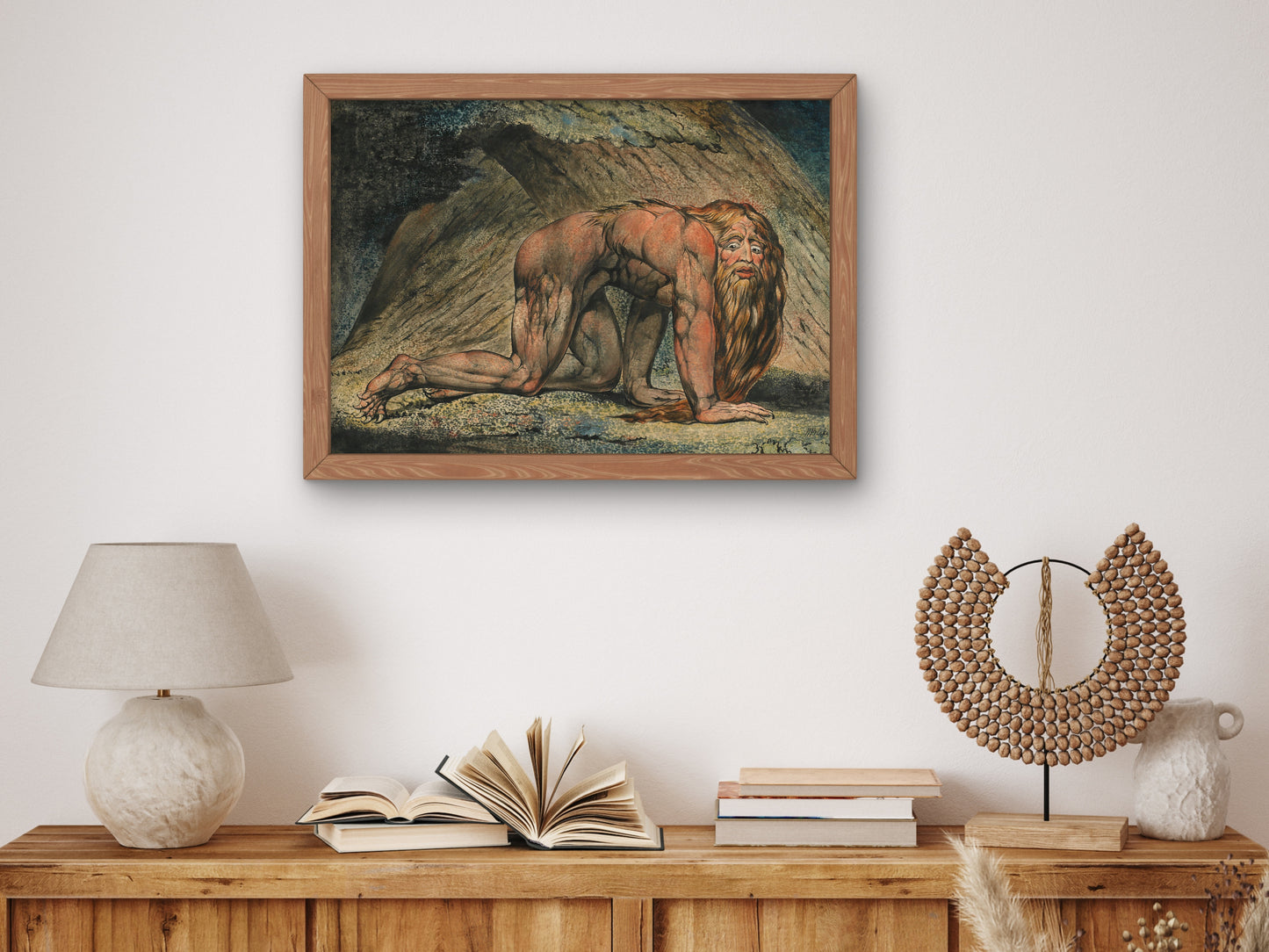 Nebuchadnezzar by William Blake 1795, Wall Art Print, Fine Art Reproduction, Museum Quality Decor, Poster