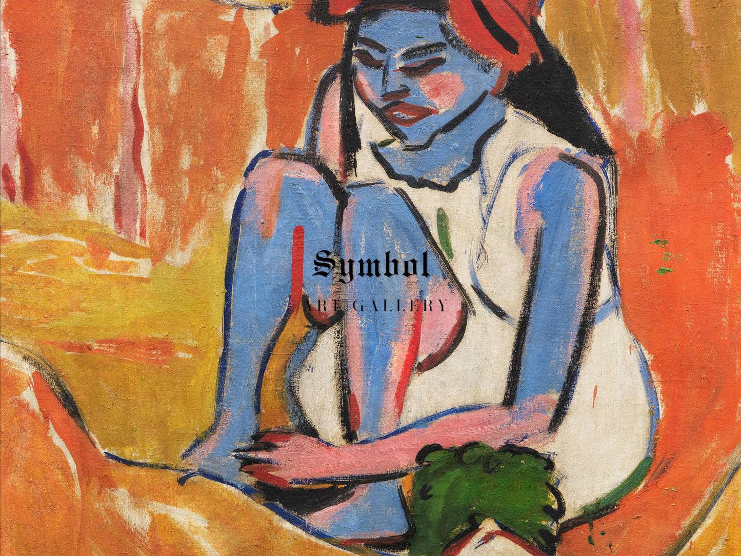 The Blue Girl in the Sun by Ernst Ludwig Kirchner 1910, Wall Art Print, Fine Art Reproduction, Museum Quality Decor, Poster