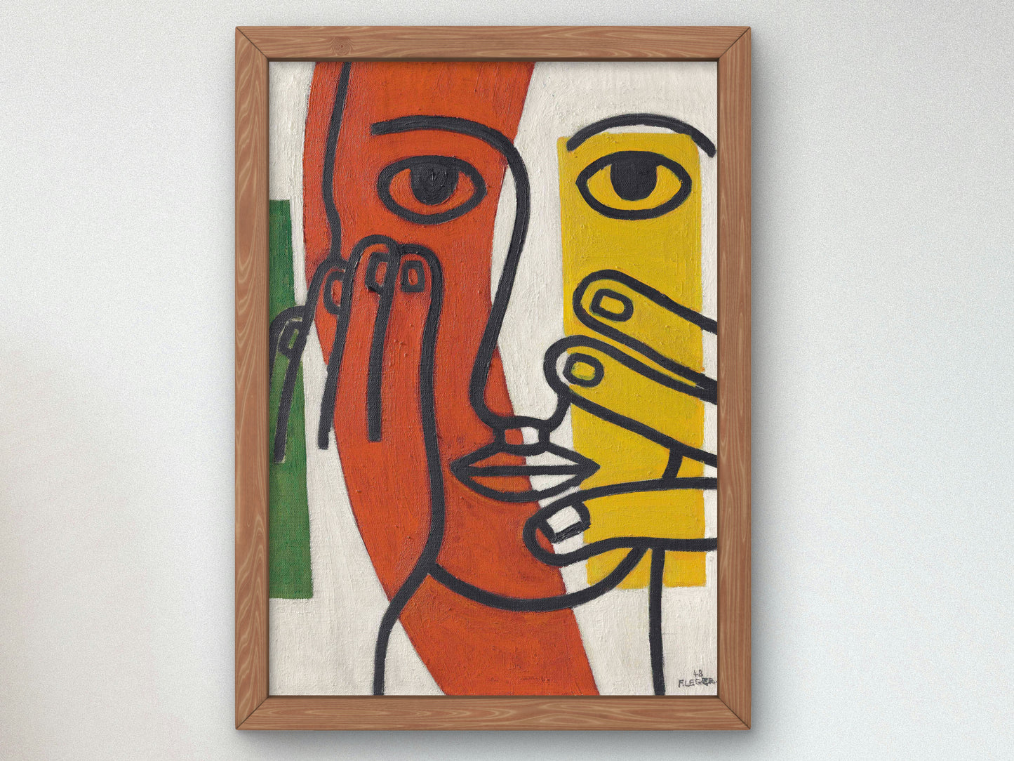 Head of a Woman, Figure II by Fernand Léger 1948, Wall Art Print, Fine Art Reproduction, Museum Quality Decor, Poster