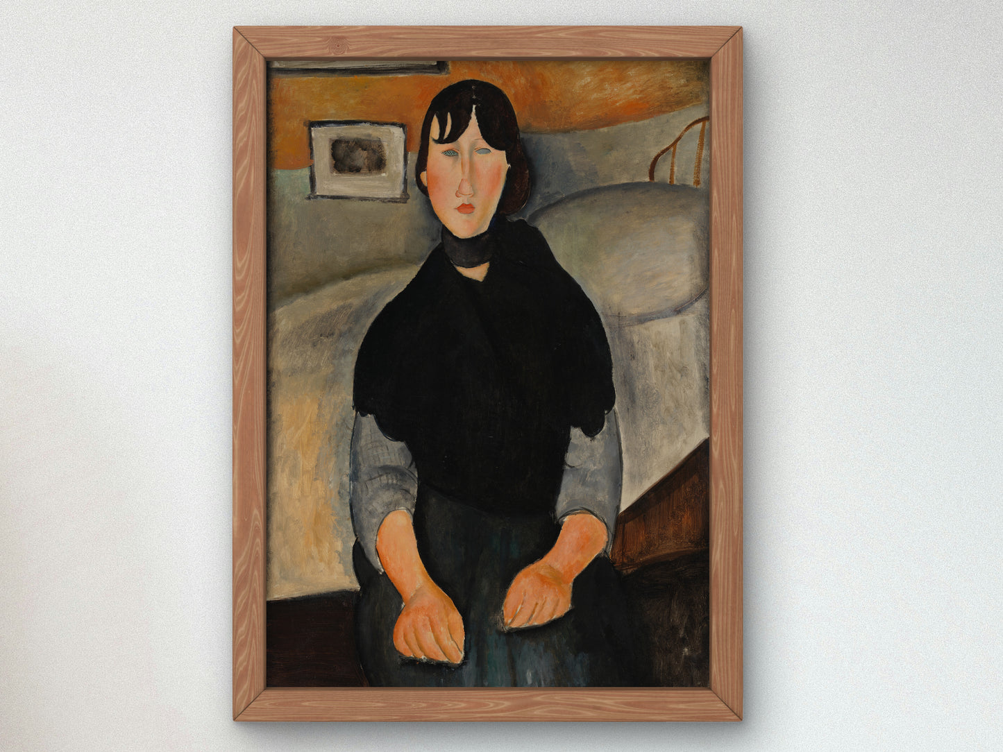 Young Woman of the People by Amedeo Modigliani 1918, Wall Art Print, Fine Art Reproduction, Museum Quality Decor, Poster