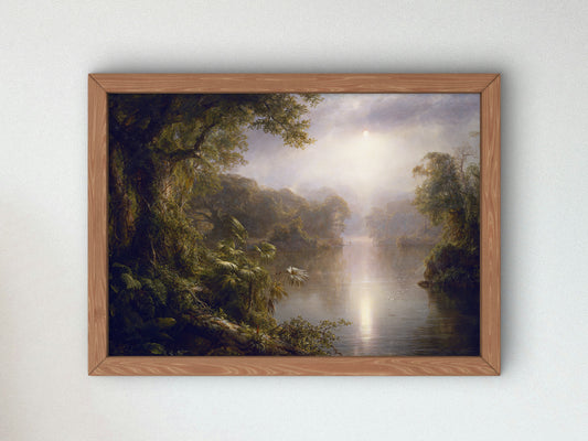 The River of Light by Frederic Edwin Church 1877, Wall Art Print, Fine Art Reproduction, Museum Quality Decor, Poster