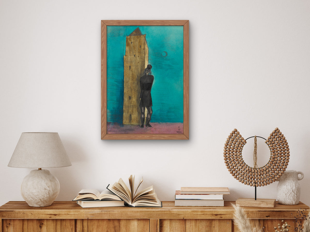 The Widow by Karl Wiener 1942, Wall Art Print, Fine Art Reproduction, Museum Quality Decor, Poster