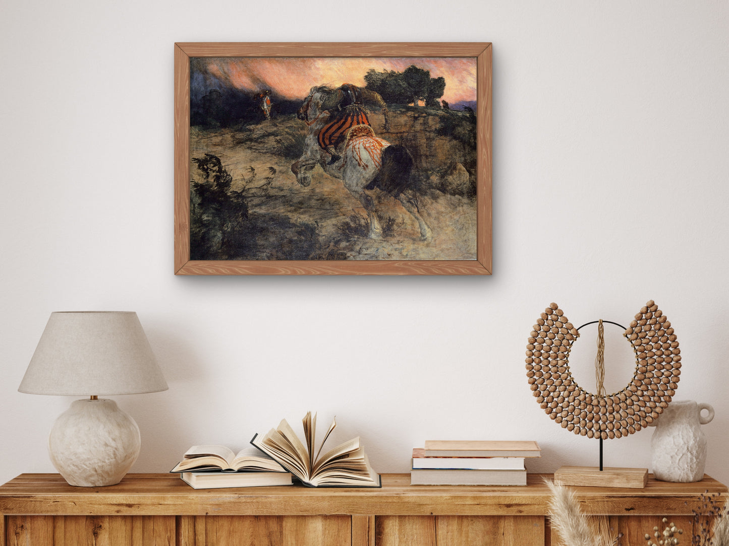 Astolf Riding Away with the Head of Orill by Arnold Böcklin 1873, Wall Art Print, Fine Art Reproduction, Museum Quality Decor, Poster